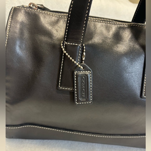 COACH Vintage Hamptons Classic Black Leather Purse Pre-loved - Picture 8 of 16